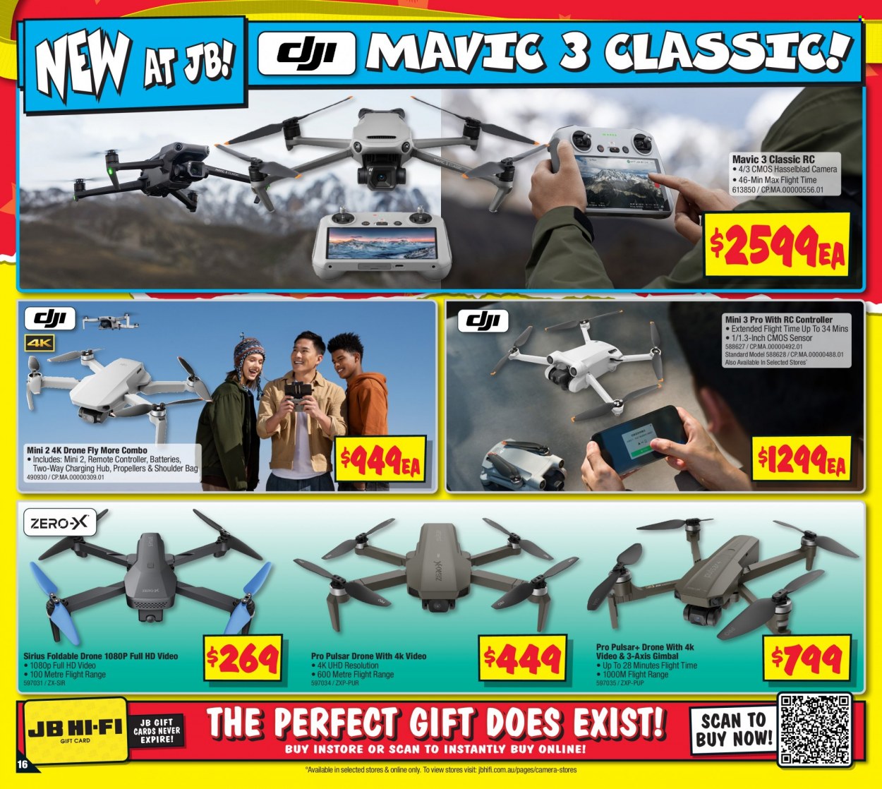 thumbnail - JB Hi-Fi Catalogue - 1 Dec 2022 - 24 Dec 2022 - Sales products - drone, Mavic, camera. Page 16.