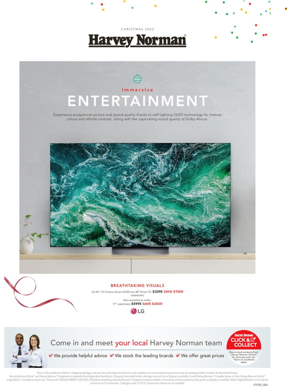 thumbnail - Harvey Norman Catalogue - 2 Dec 2022 - 12 Dec 2022 - Sales products - LG, smart tv, TV, lighting. Page 24.