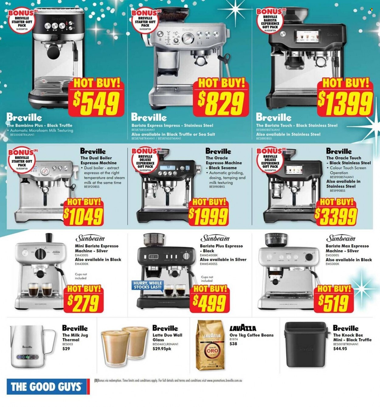 thumbnail - The Good Guys Catalogue - 5 Dec 2022 - 23 Dec 2022 - Sales products - cup, coffee machine, espresso maker, Sunbeam. Page 17.