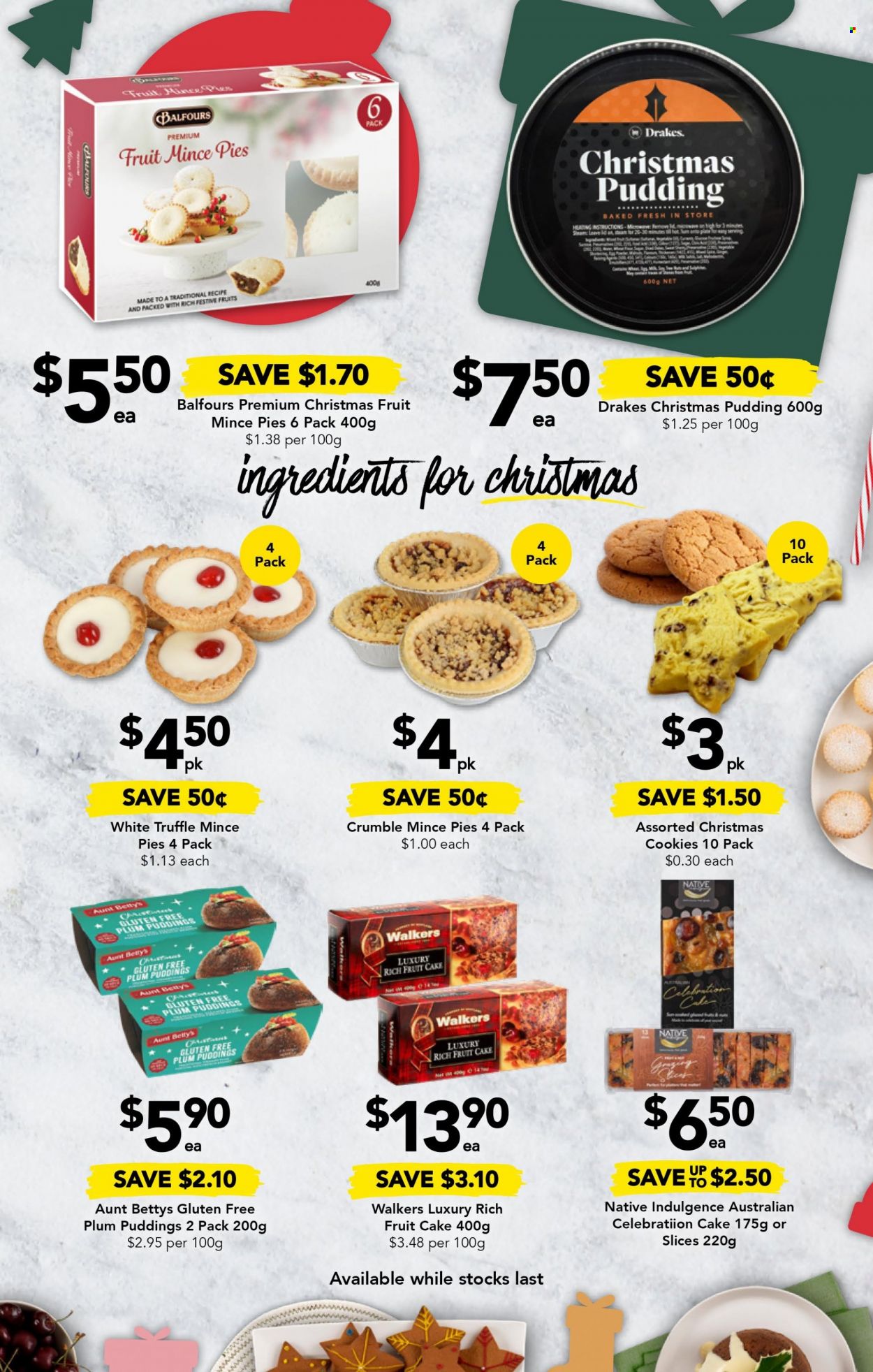 thumbnail - Drakes Catalogue - 7 Dec 2022 - 13 Dec 2022 - Sales products - cake, pudding, cookies, truffles, Santa. Page 5.