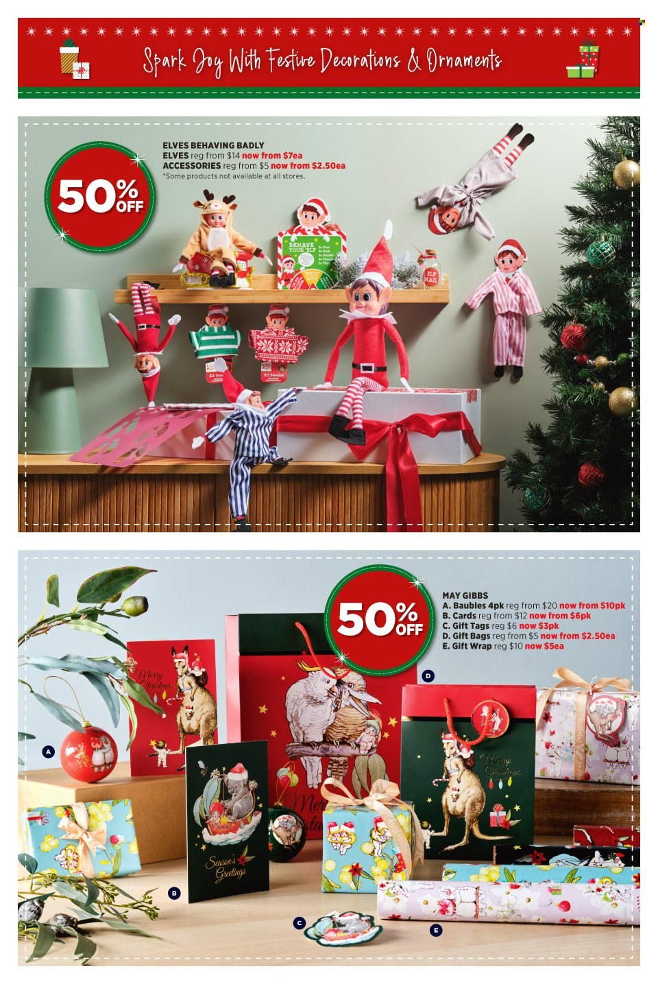 thumbnail - Spotlight Catalogue - 7 Dec 2022 - 24 Dec 2022 - Sales products - gift wrap, bag, bauble. Page 6.