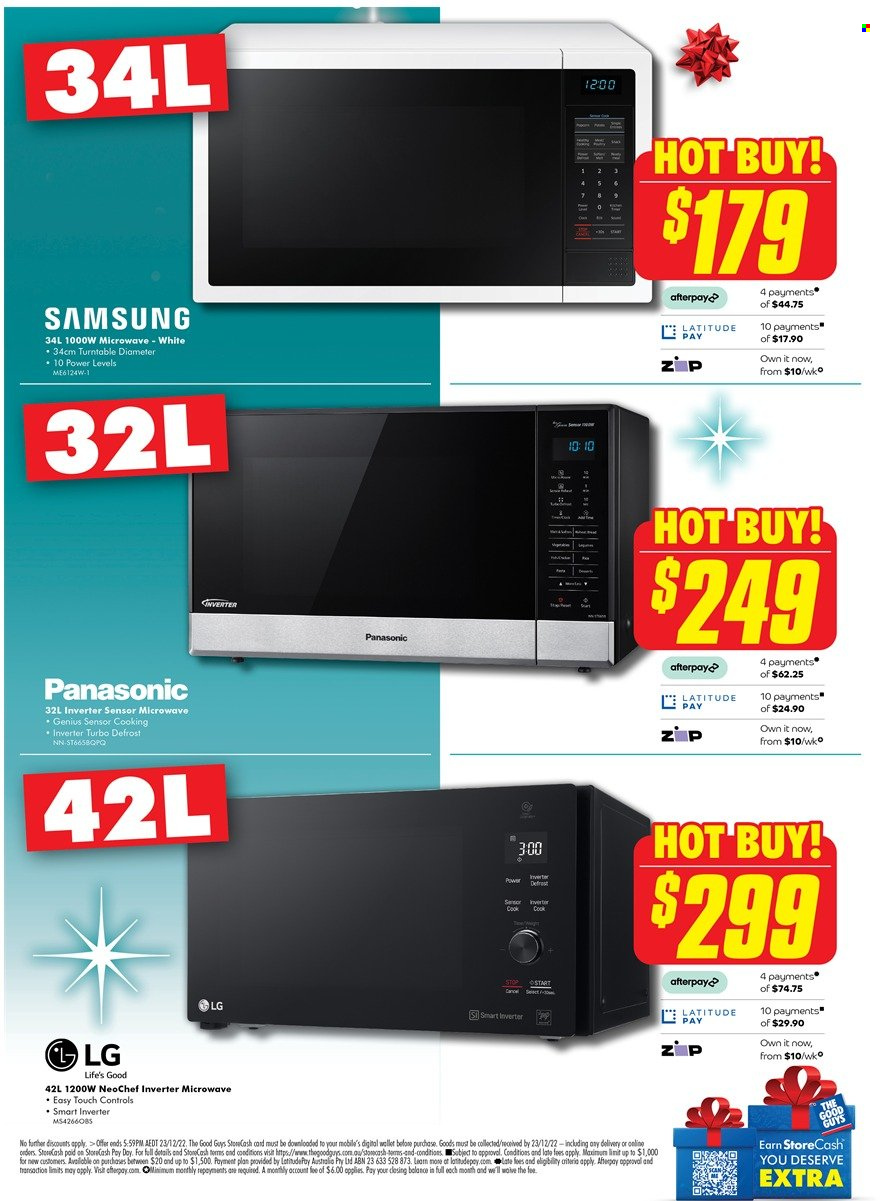 thumbnail - The Good Guys Catalogue - 8 Dec 2022 - 14 Dec 2022 - Sales products - Panasonic, LG, Samsung, microwave. Page 7.