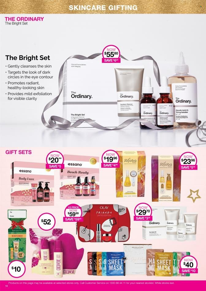 thumbnail - Priceline Pharmacy Catalogue - 9 Dec 2022 - 24 Dec 2022 - Sales products - Olay, The Ordinary, Essano, gift set, contour. Page 10.