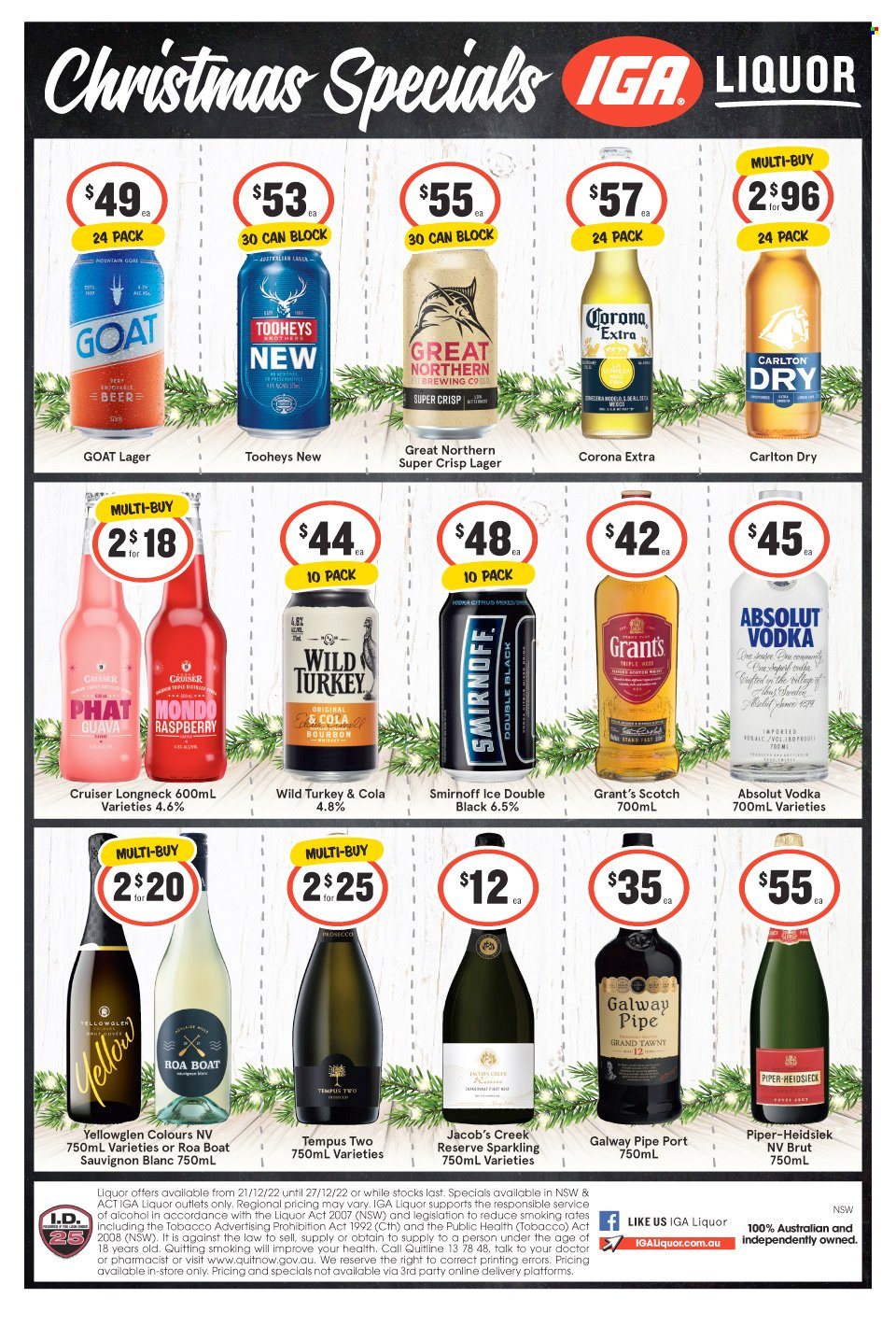 IGA LIQUOR catalogue - 21 Dec 2022 - 27 Dec 2022. Page 1