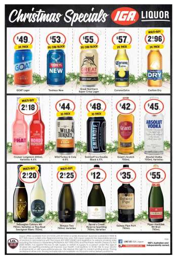 IGA LIQUOR Catalogue