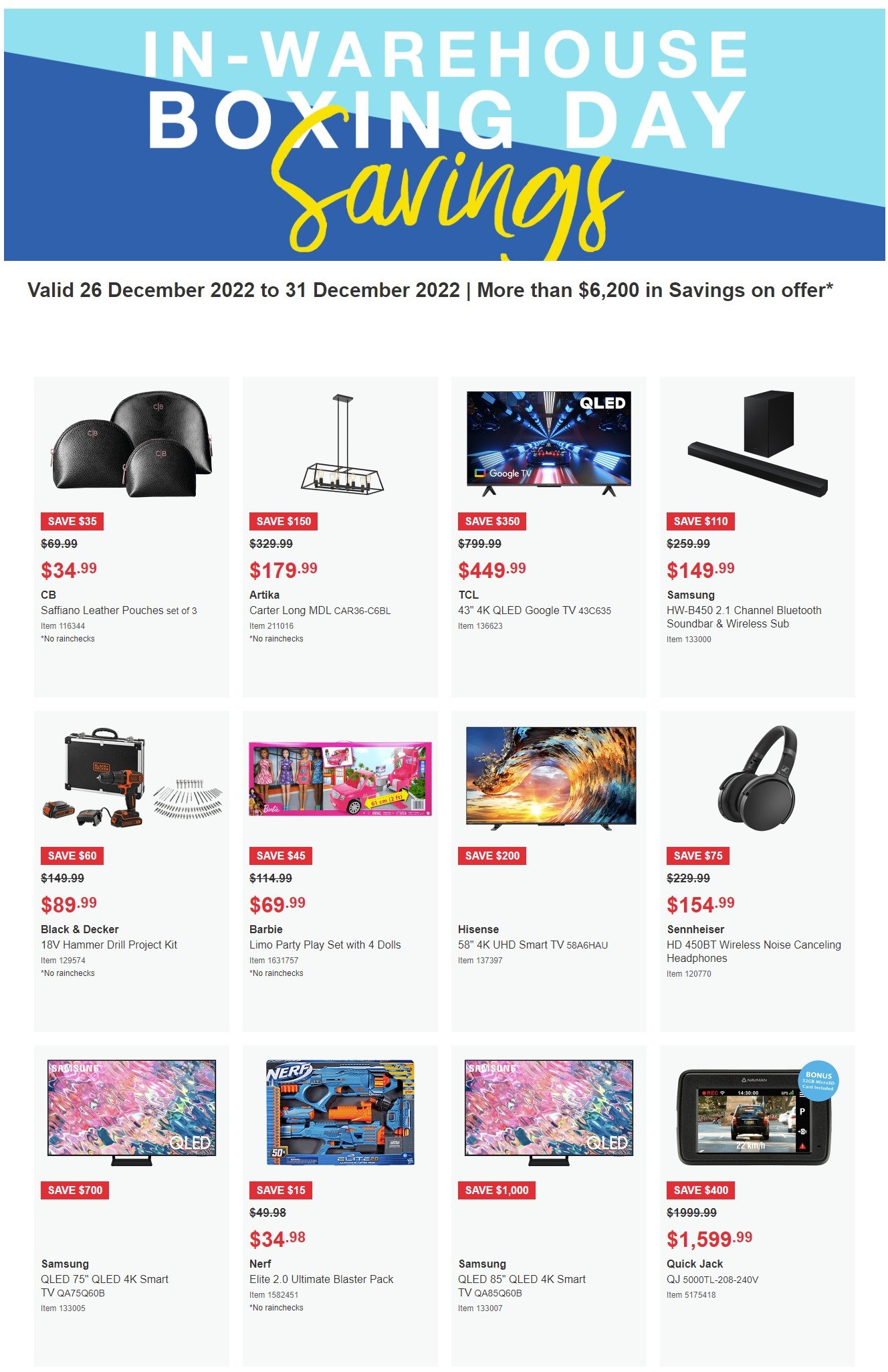 Costco catalogue - 26 Dec 2022 - 31 Dec 2022. Page 1