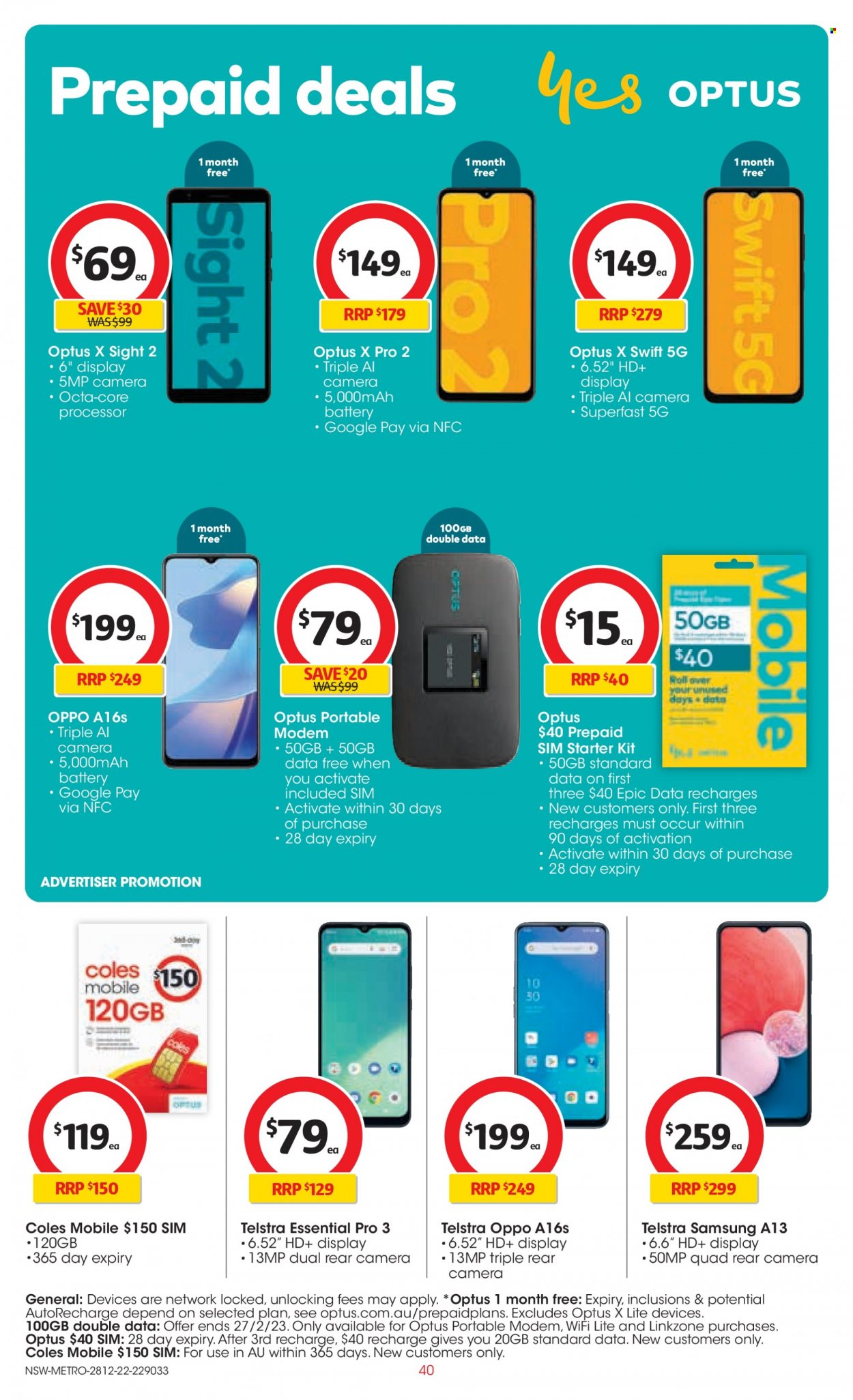 Coles catalogue - 28 Dec 2022 - 3 Jan 2023. Page 40