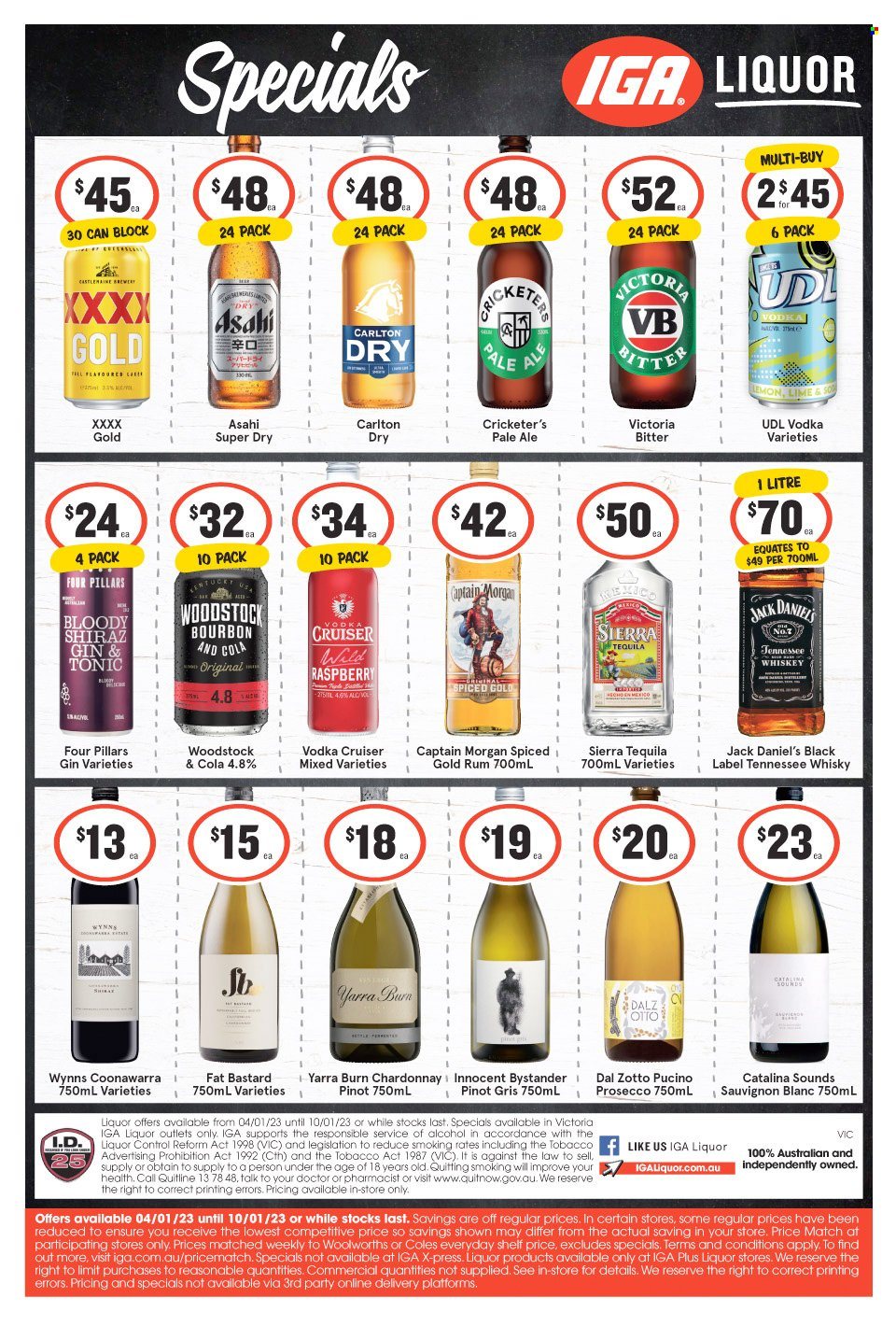 IGA LIQUOR catalogue - 4 Jan 2023 - 10 Jan 2023. Page 1
