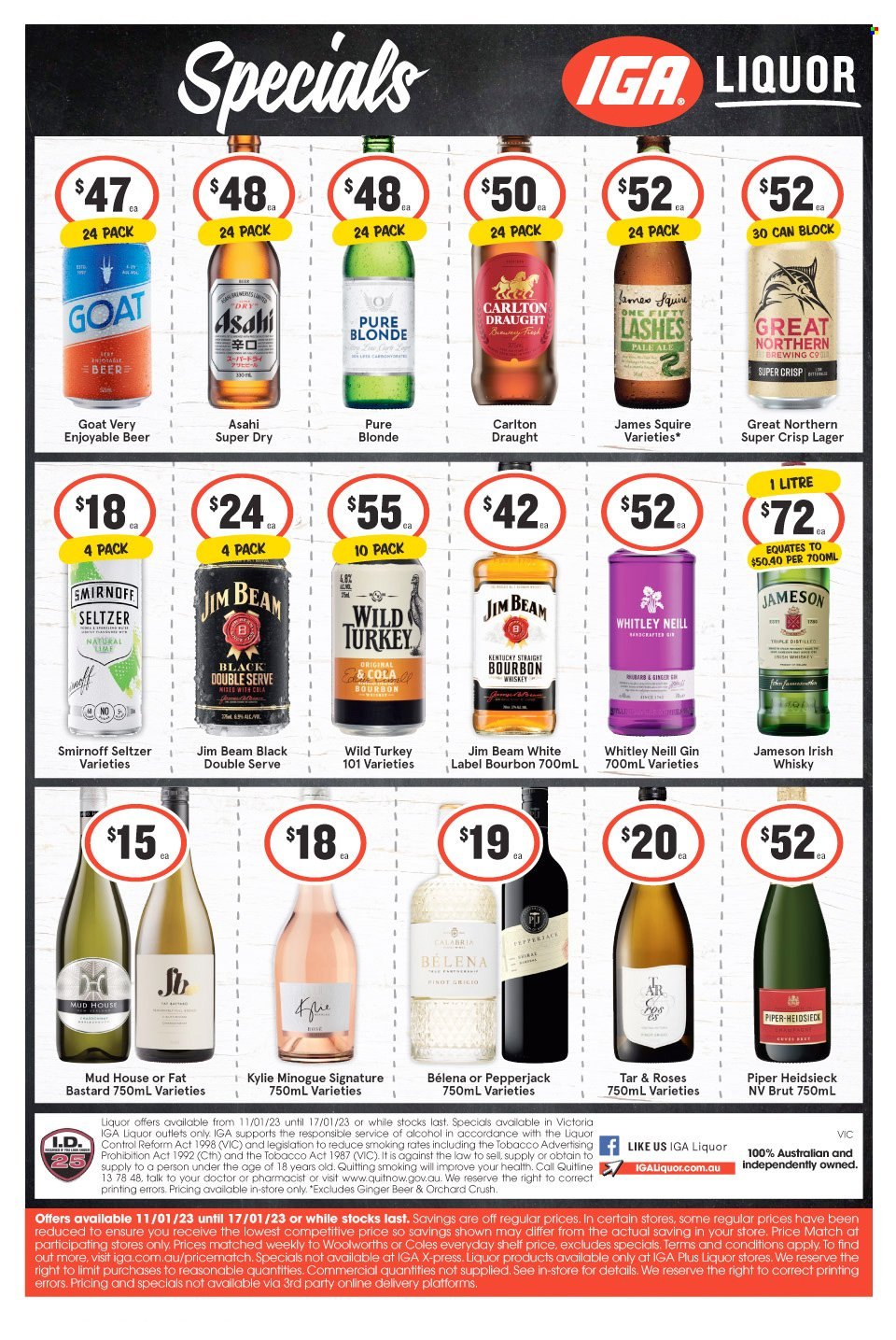 IGA LIQUOR catalogue - 11 Jan 2023 - 17 Jan 2023. Page 1