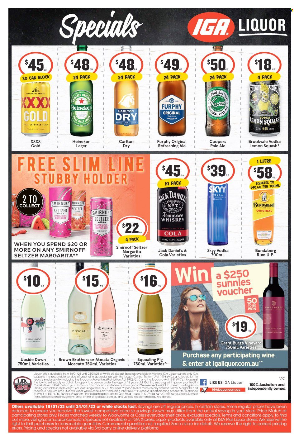 IGA LIQUOR catalogue - 18 Jan 2023 - 24 Jan 2023. Page 1