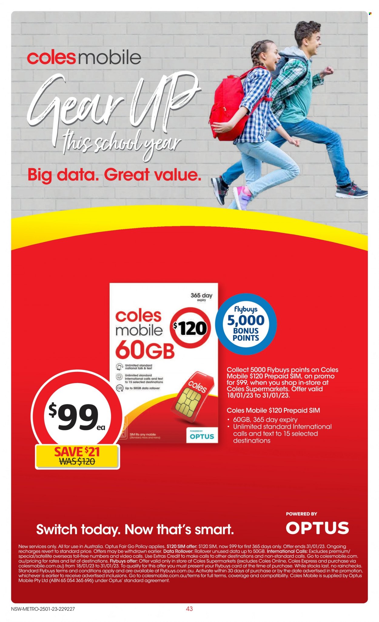 Coles catalogue - 25 Jan 2023 - 31 Jan 2023. Page 43