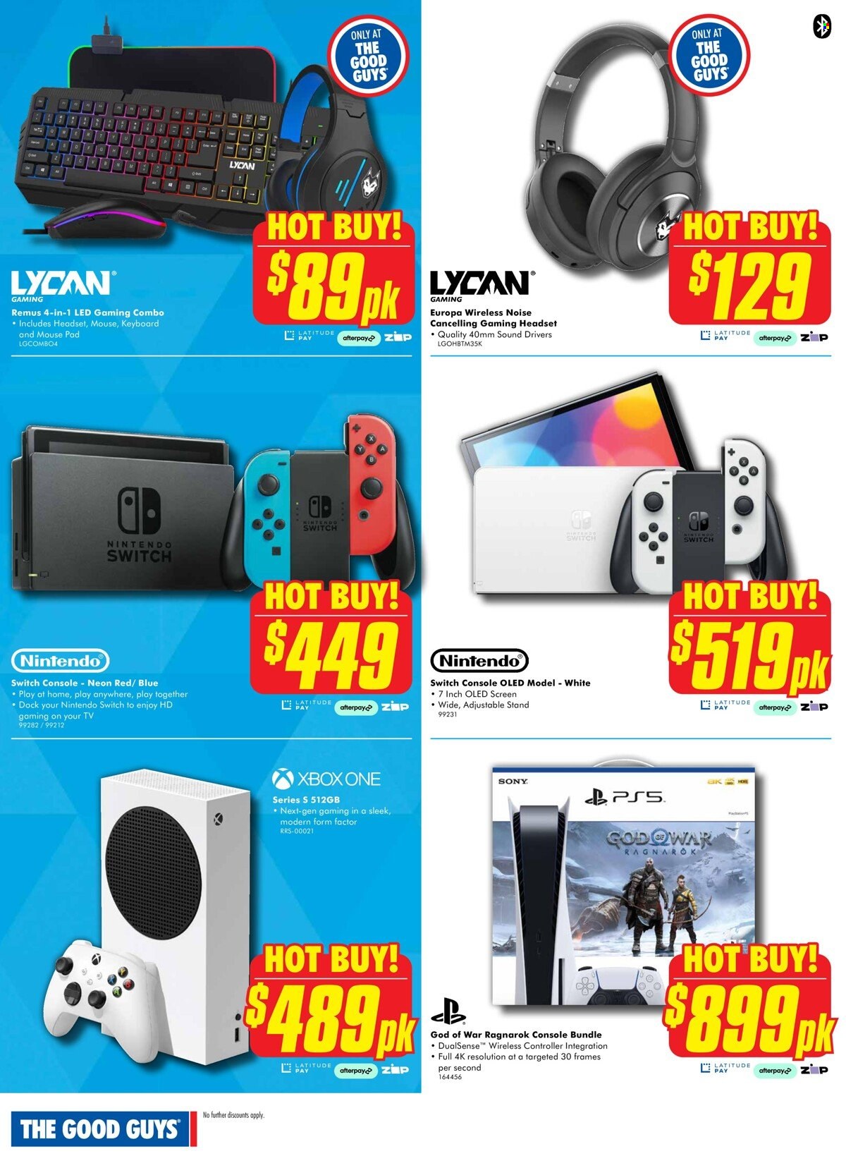 thumbnail - The Good Guys Catalogue - 26 Jan 2023 - 2 Feb 2023 - Sales products - Sony, wireless controller, gaming headset, Nintendo Switch, mouse, keyboard, mouse pad, Xbox One, Xbox, TV, headset. Page 17.