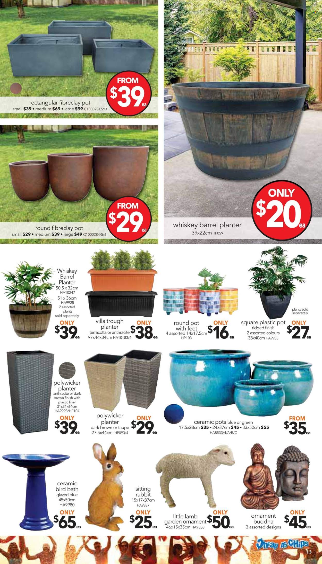 thumbnail - Cheap as Chips Catalogue - 1 Feb 2023 - 14 Feb 2023 - Sales products - rabbit, chips, pot, garden ornament. Page 13.