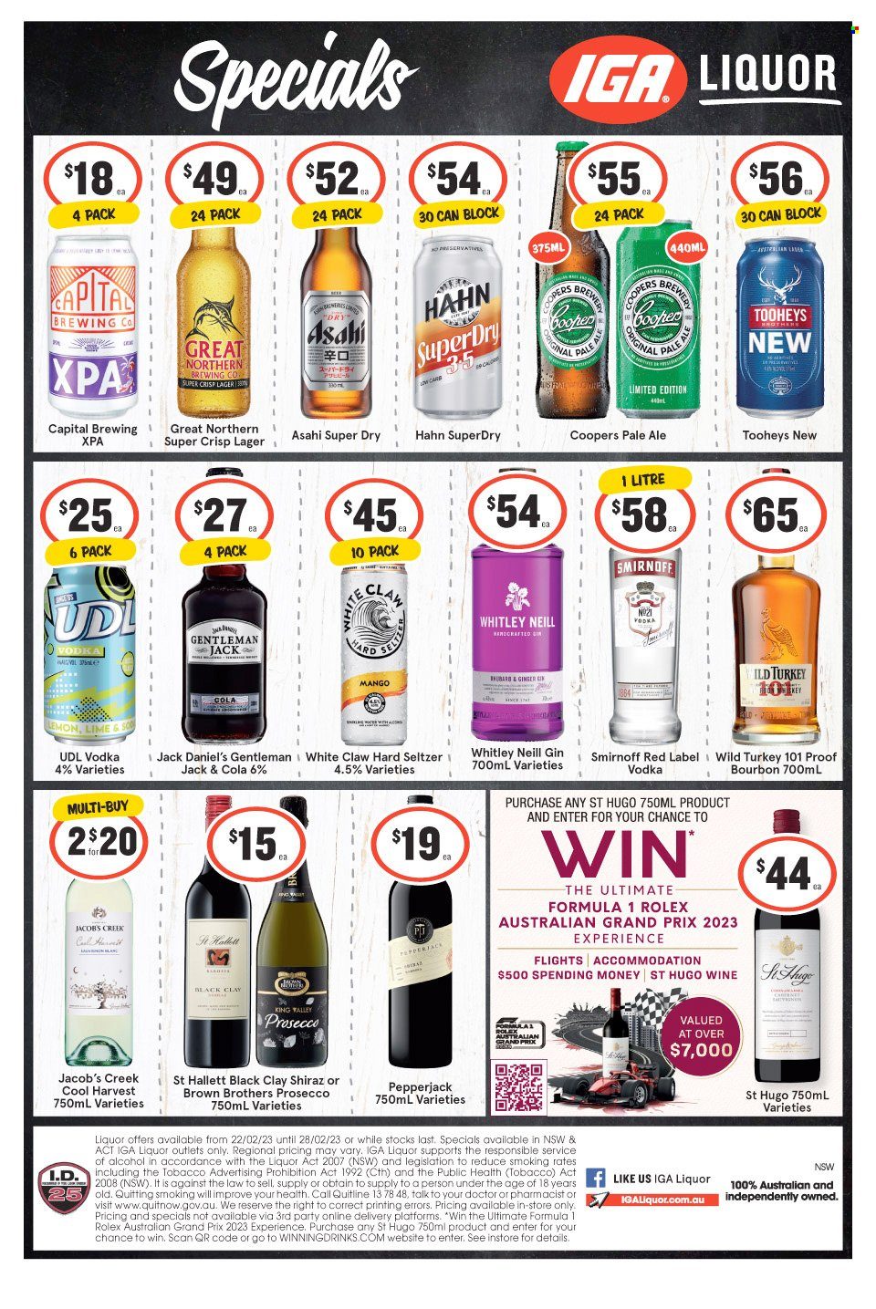 IGA LIQUOR catalogue - 22 Feb 2023 - 28 Feb 2023. Page 1
