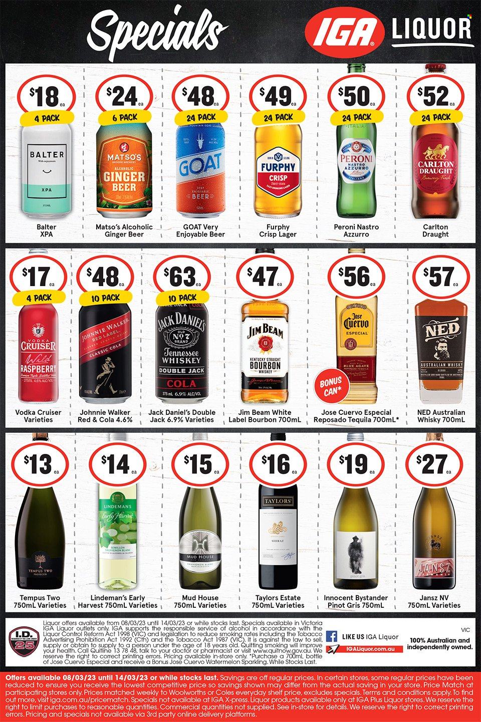 IGA LIQUOR catalogue - 8 Mar 2023 - 14 Mar 2023. Page 1
