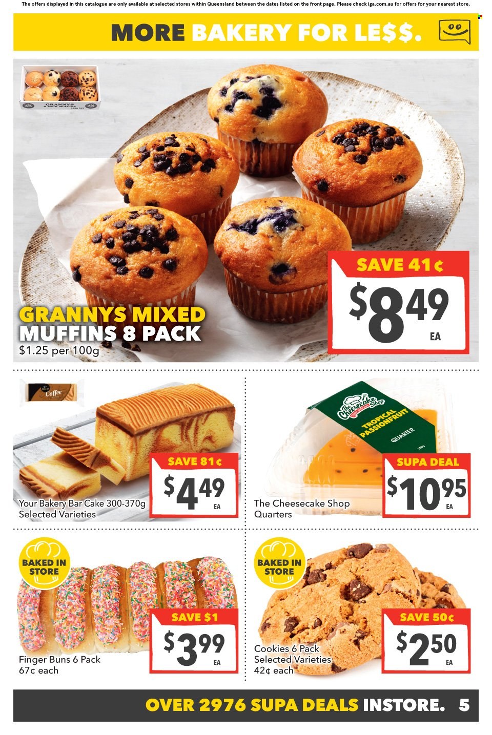 thumbnail - SUPA VALU Catalogue - 15 Mar 2023 - 21 Mar 2023 - Sales products - cake, buns, cheesecake, muffin, cookies, coffee. Page 6.
