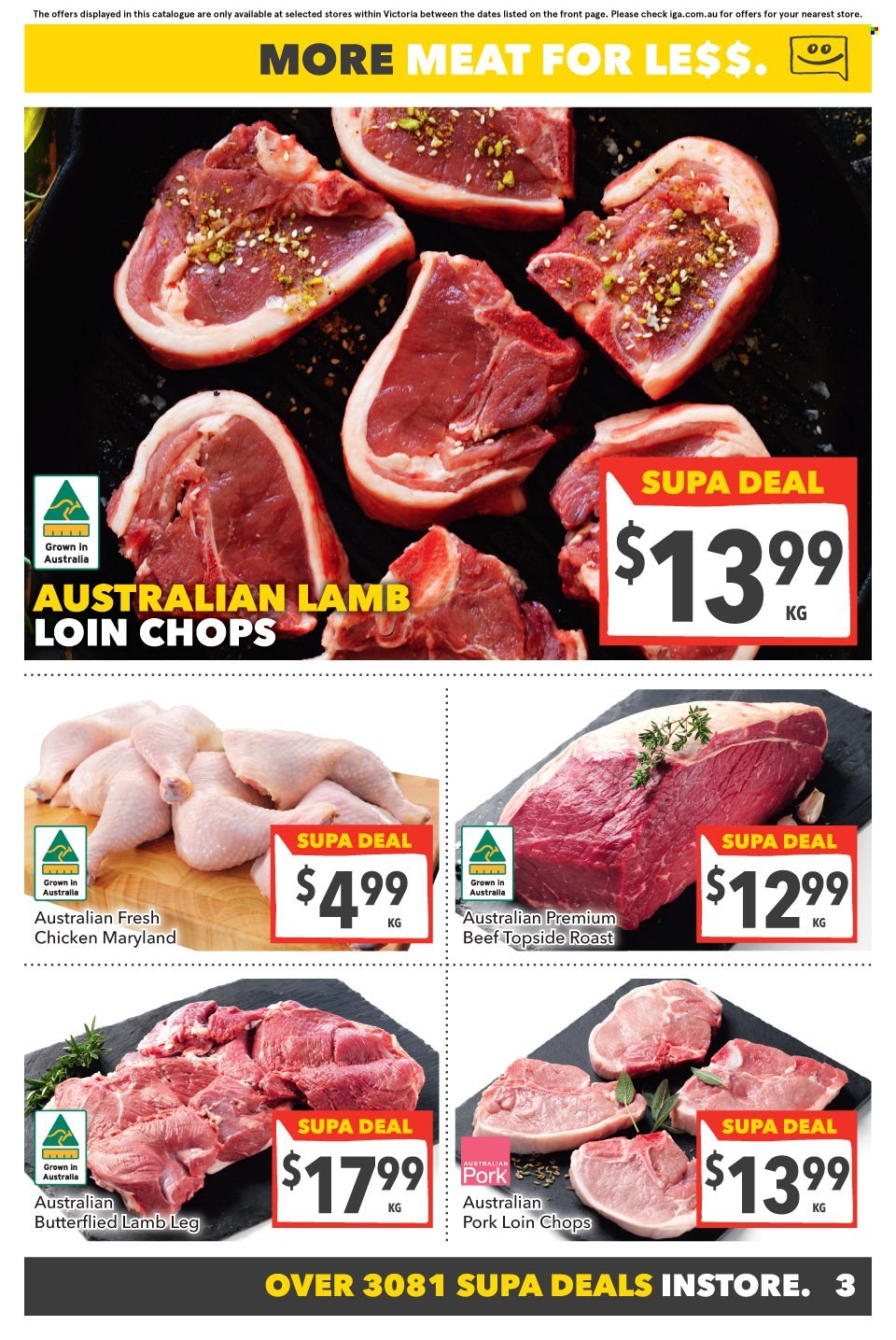 thumbnail - SUPA VALU Catalogue - 15 Mar 2023 - 21 Mar 2023 - Sales products - roast, Victoria Sponge, pork chops, pork loin, pork meat, lamb loin, lamb meat, lamb leg. Page 4.