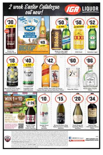 IGA LIQUOR Catalogue