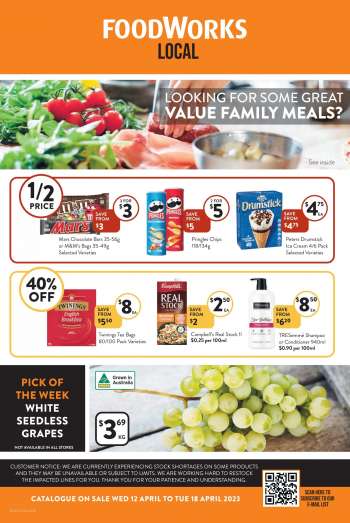 Foodworks Catalogue - 12 Apr 2023 - 18 Apr 2023.
