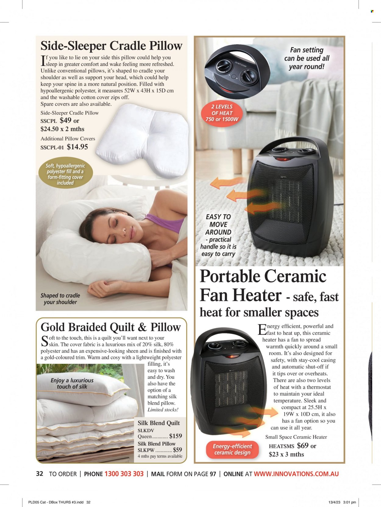 thumbnail - Innovations Catalogue - Sales products - safe, pillow cover, quilt. Page 32.