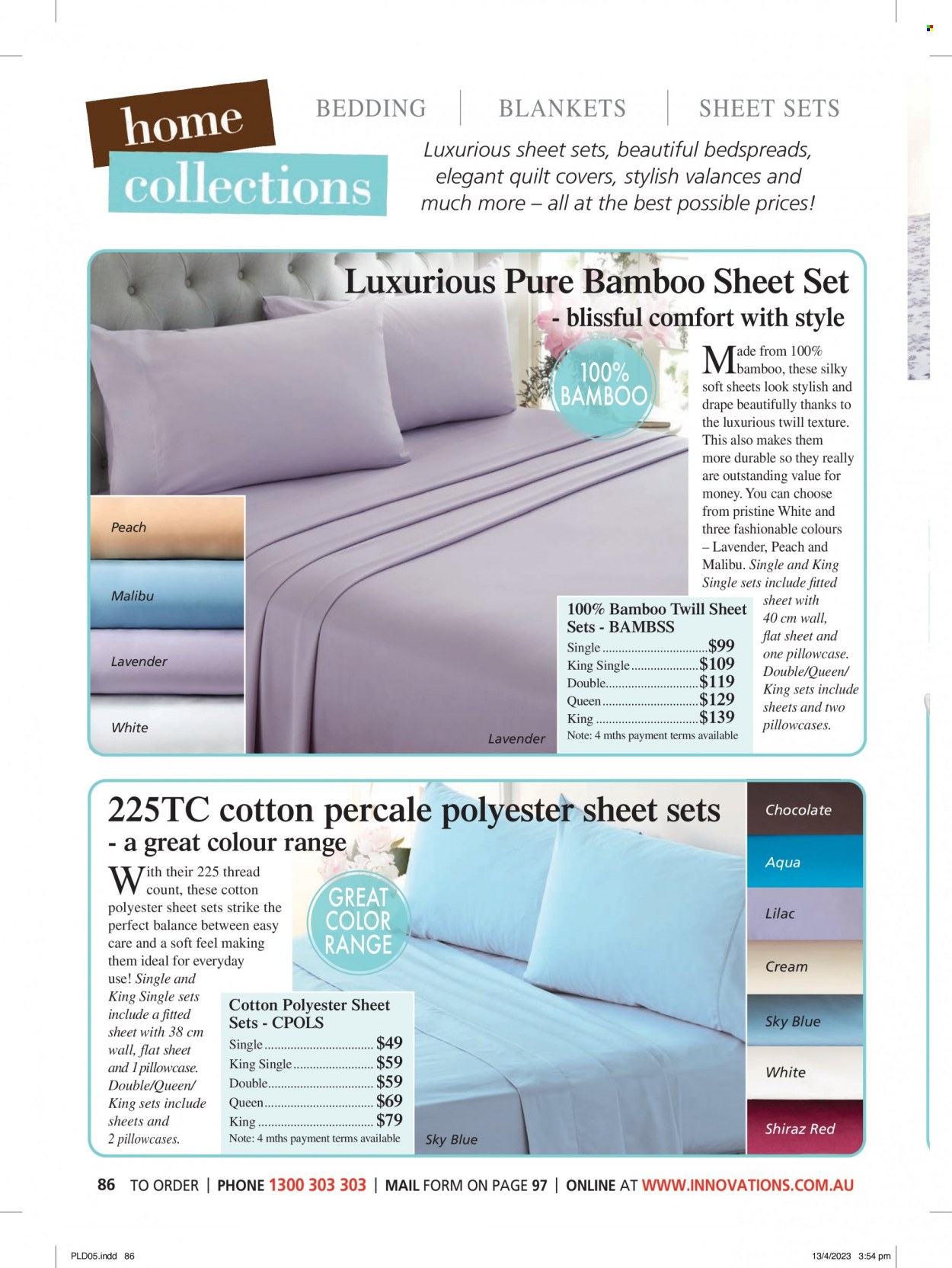 thumbnail - Innovations Catalogue - Sales products - bedding, bedspread, blanket, pillowcase, quilt, quilt cover set. Page 86.