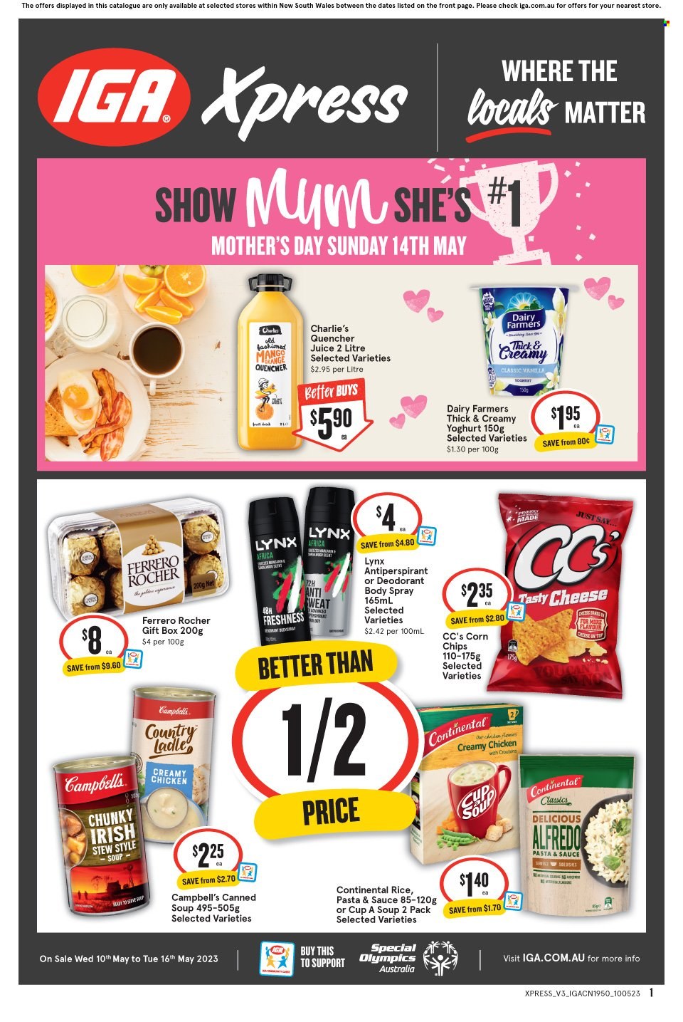 IGA Xpress catalogue - 10 May 2023 - 16 May 2023. Page 1