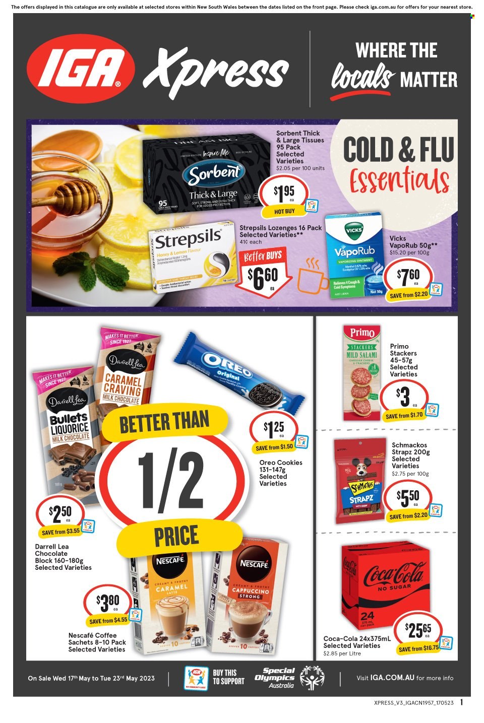 IGA Xpress catalogue - 17 May 2023 - 23 May 2023. Page 1