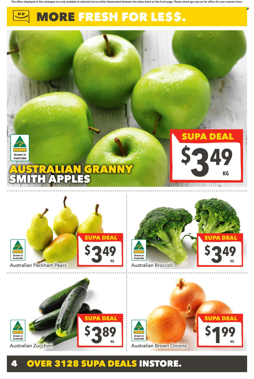 thumbnail - SUPA VALU Catalogue - 24 May 2023 - 30 May 2023 - Sales products - broccoli, zucchini, onion, pears, apples, Granny Smith. Page 5.