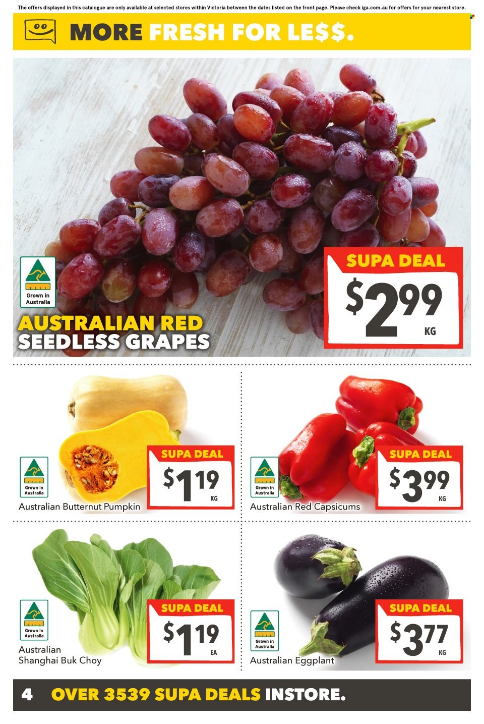 thumbnail - SUPA VALU Catalogue - 24 May 2023 - 30 May 2023 - Sales products - butternut squash, pumpkin, eggplant, capsicum, grapes, seedless grapes. Page 5.