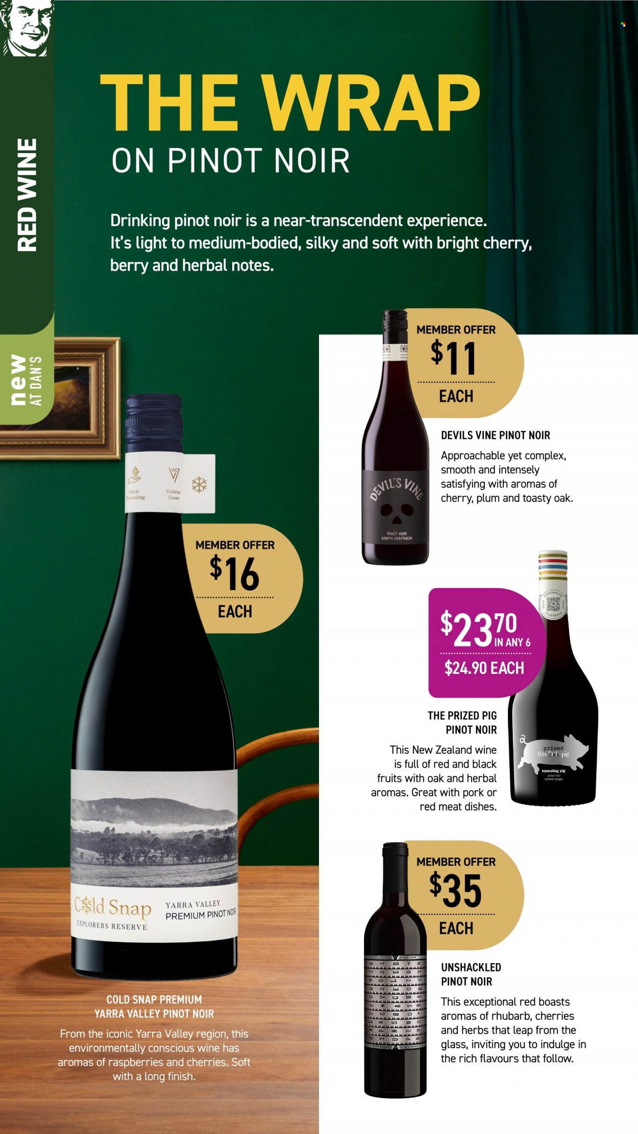 thumbnail - Dan Murphy's Catalogue - 1 Jun 2023 - 14 Jun 2023 - Sales products - red wine, wine, Pinot Noir, alcohol. Page 6.