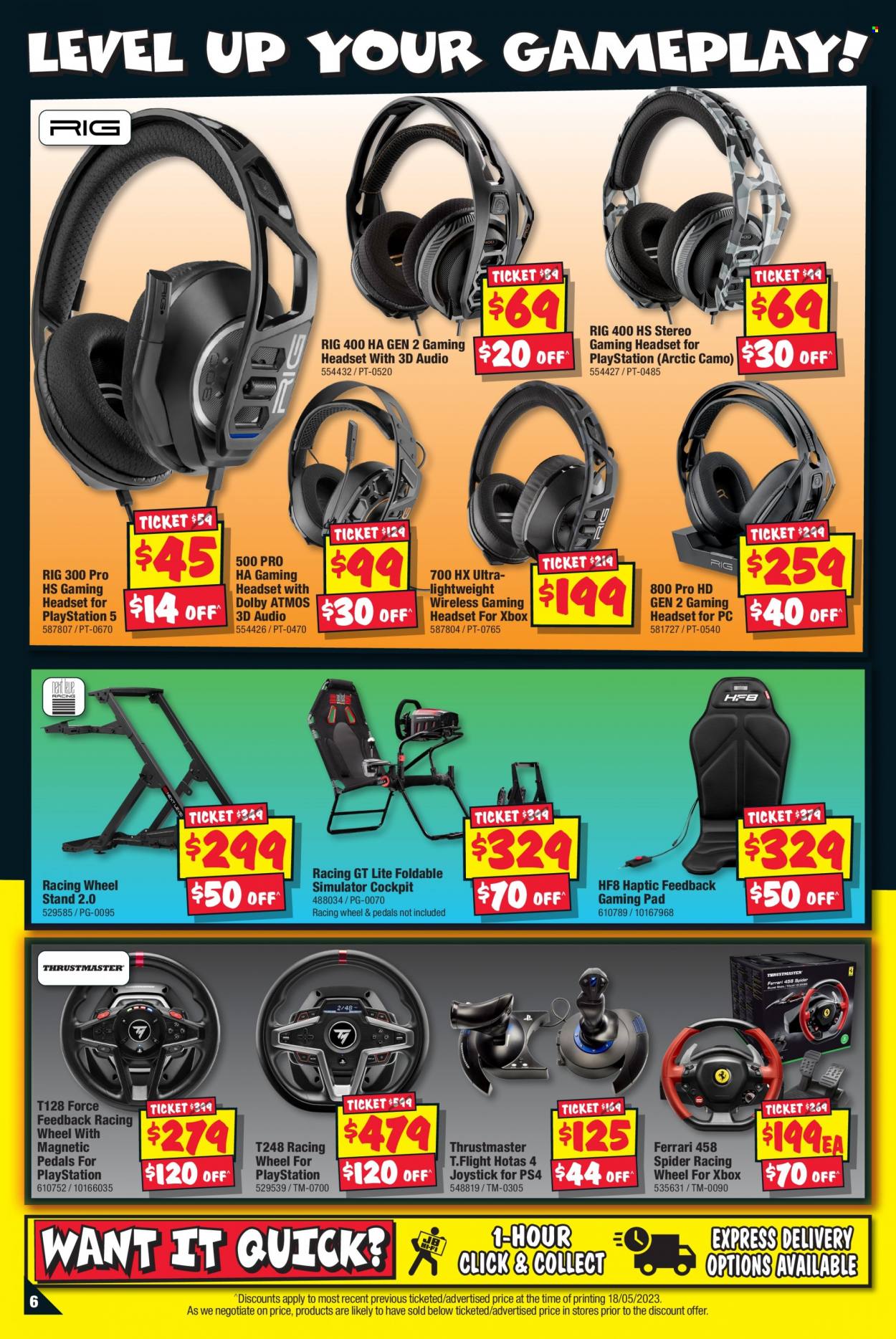 thumbnail - JB Hi-Fi Catalogue - 2 Jun 2023 - 12 Jun 2023 - Sales products - gaming headset, PlayStation, Xbox, PlayStation 4, PlayStation 5, PS, headset. Page 6.