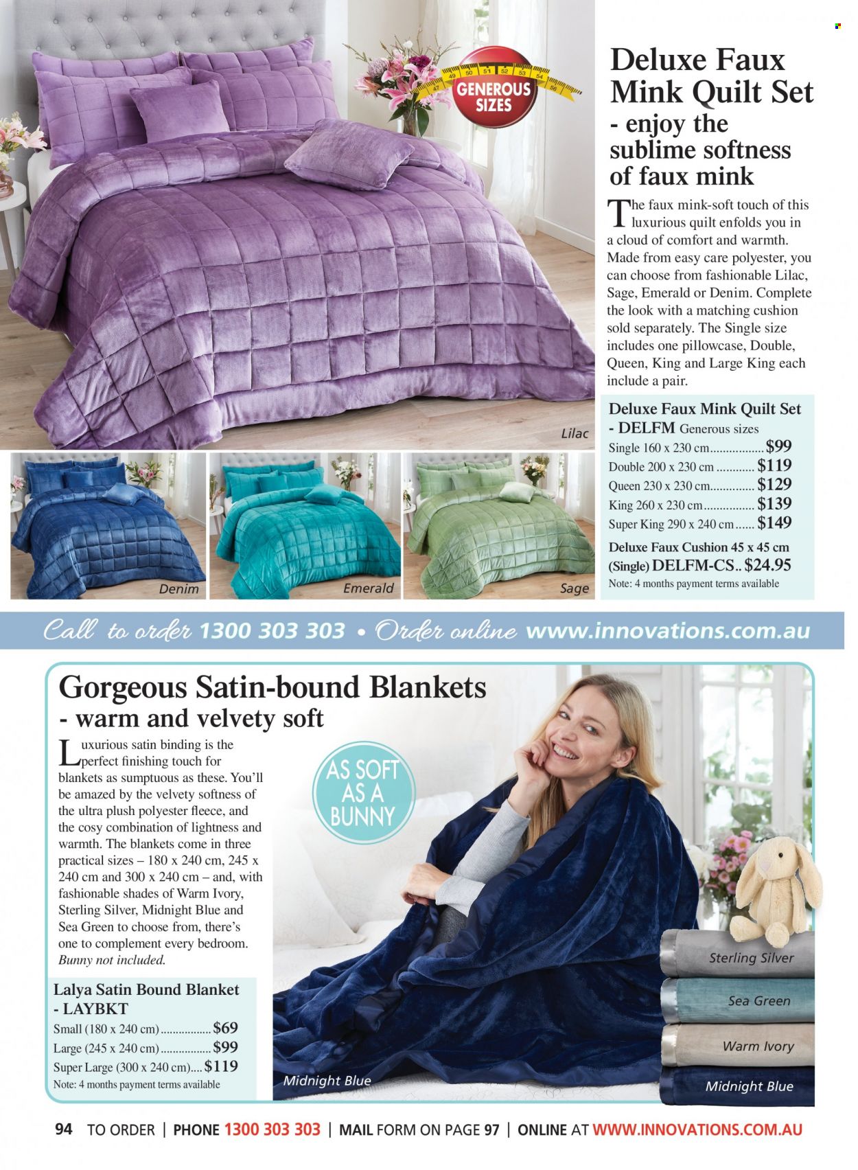 thumbnail - Innovations Catalogue - Sales products - blanket, cushion, pillowcase, quilt. Page 94.