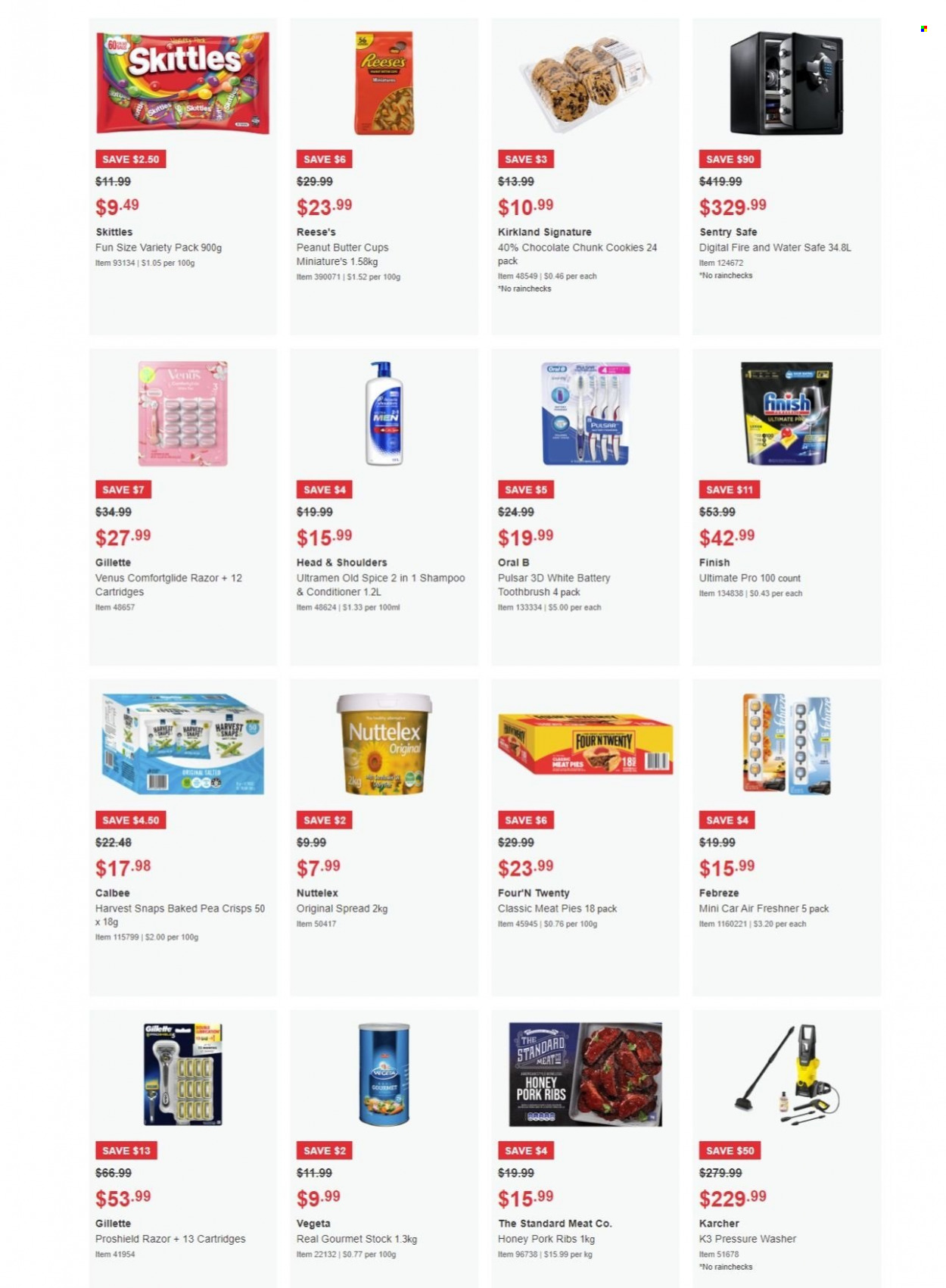 thumbnail - Costco Catalogue - 5 Jun 2023 - 2 Jul 2023 - Sales products - cookies, chocolate, Reese's, Skittles, peanut butter cups, honey, Febreze, Finish Quantum Ultimate, shampoo, Old Spice, toothbrush, Oral-B, conditioner, Head & Shoulders, Gillette, razor, Venus, safe, Kärcher. Page 2.