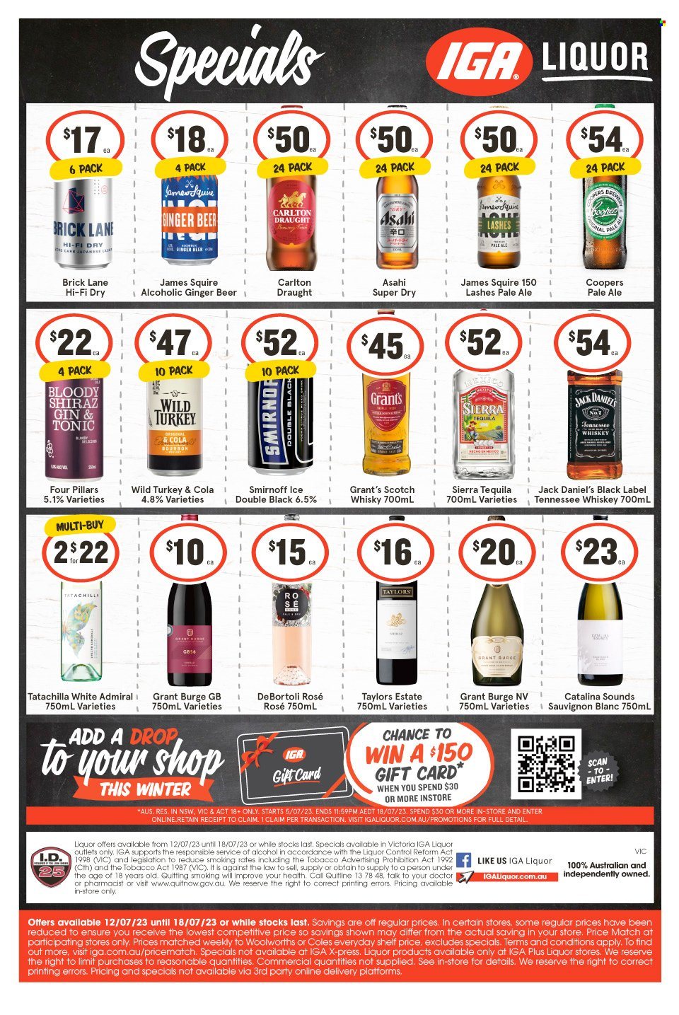 IGA LIQUOR catalogue - 12 Jul 2023 - 18 Jul 2023. Page 1