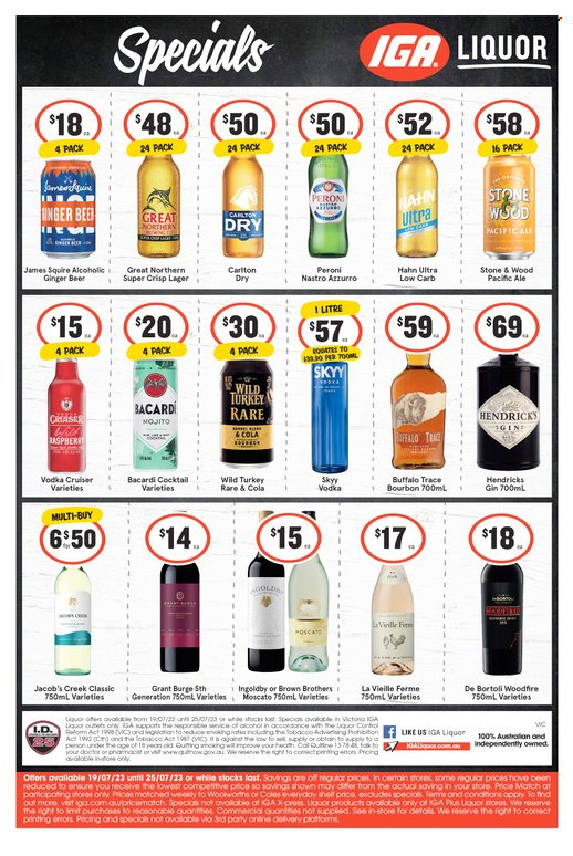 IGA LIQUOR catalogue - 19 Jul 2023 - 25 Jul 2023. Page 1