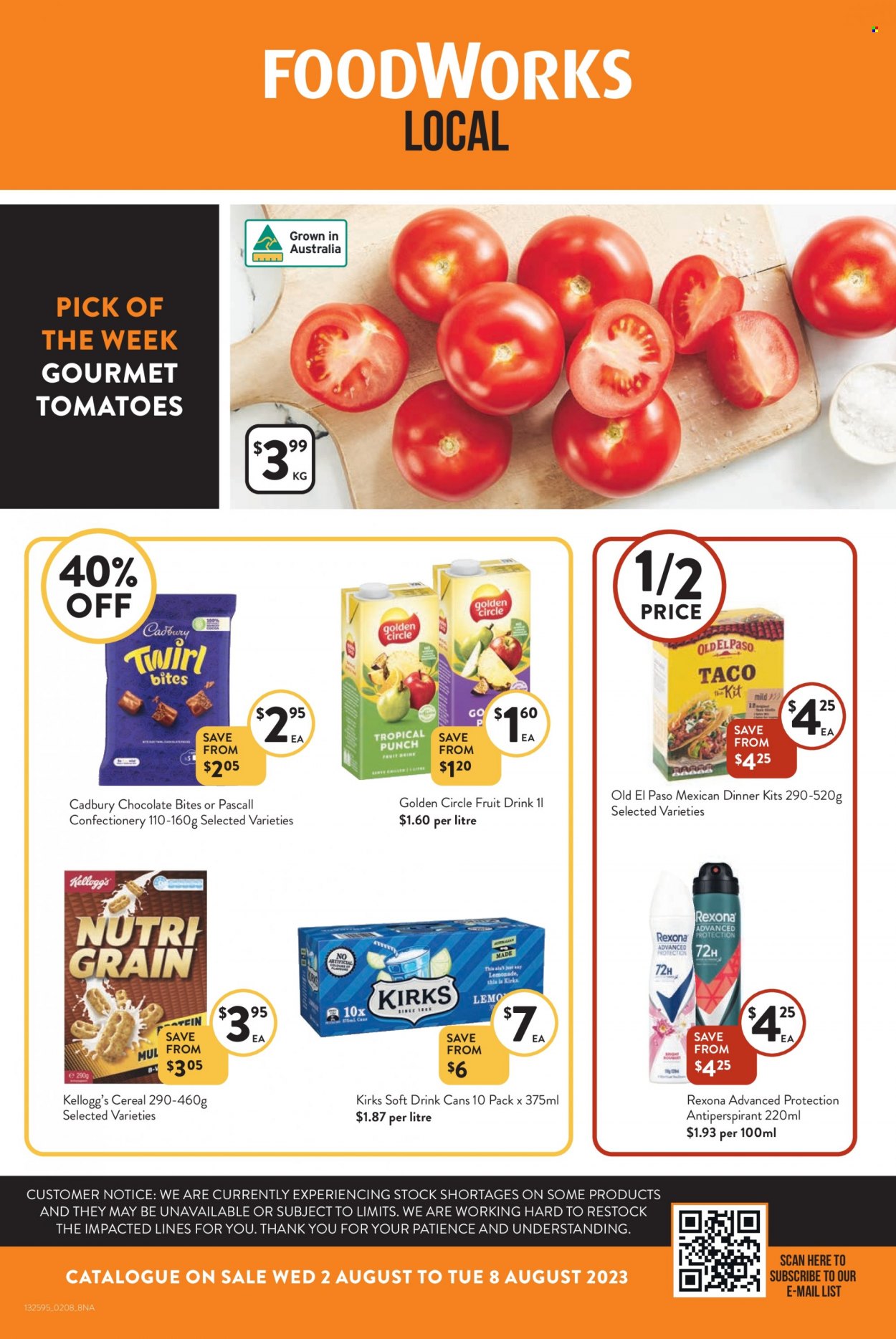 Foodworks catalogue - 2 Aug 2023 - 8 Aug 2023. Page 1