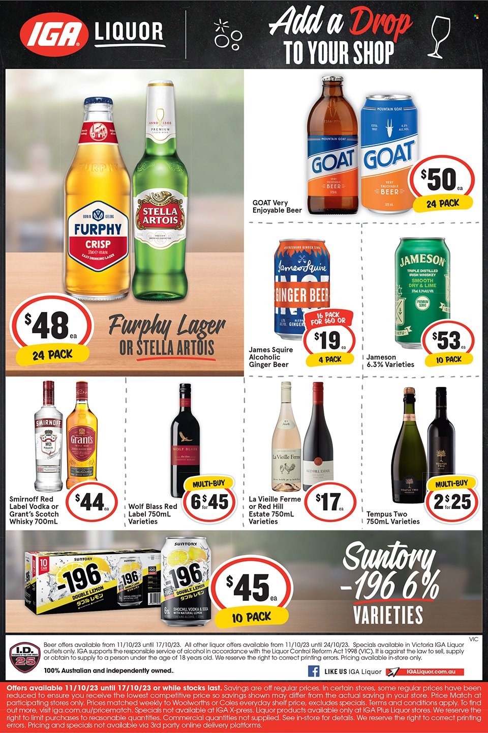 IGA LIQUOR catalogue - 11 Oct 2023 - 17 Oct 2023. Page 1
