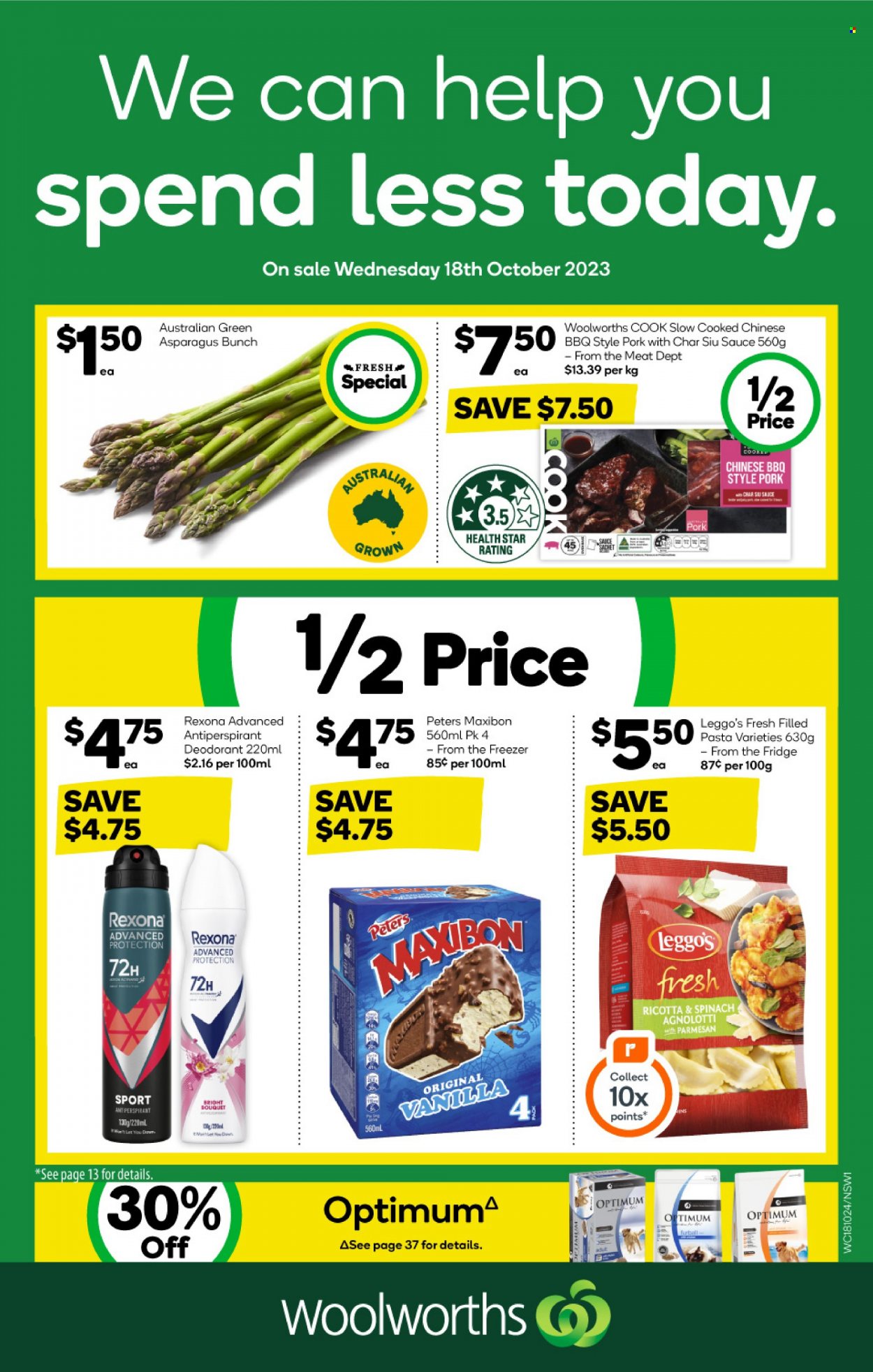 Woolworths catalogue - 18 Oct 2023 - 24 Oct 2023. Page 1