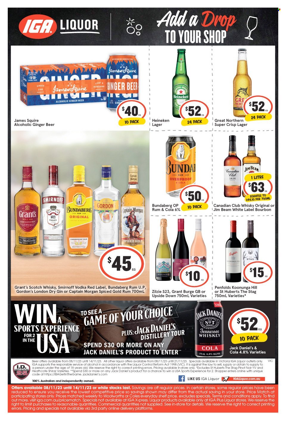IGA LIQUOR catalogue - 8 Nov 2023 - 14 Nov 2023. Page 1
