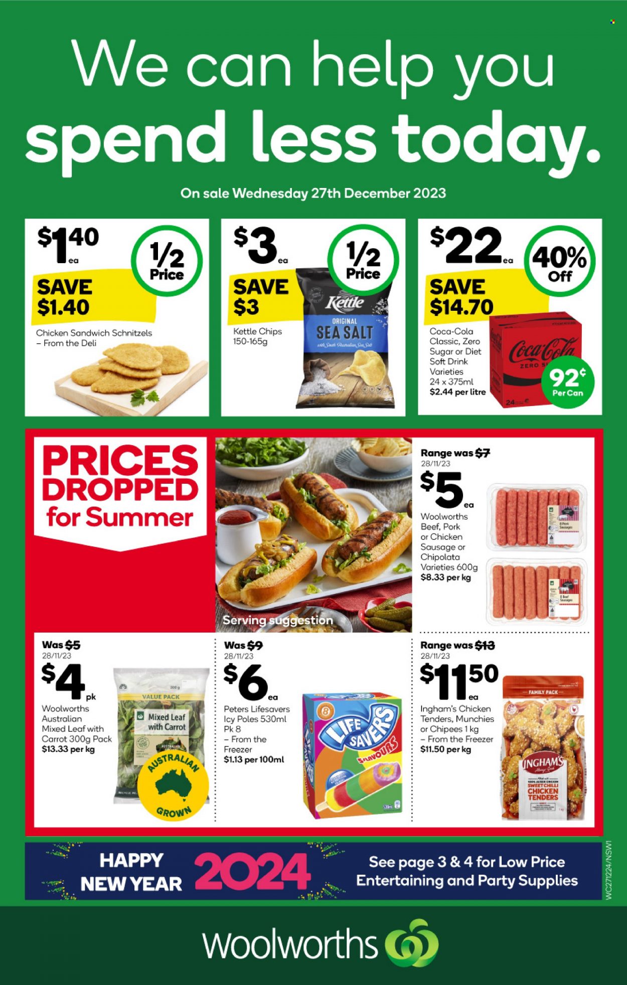 Woolworths catalogue - 27 Dec 2023 - 2 Jan 2024. Page 1