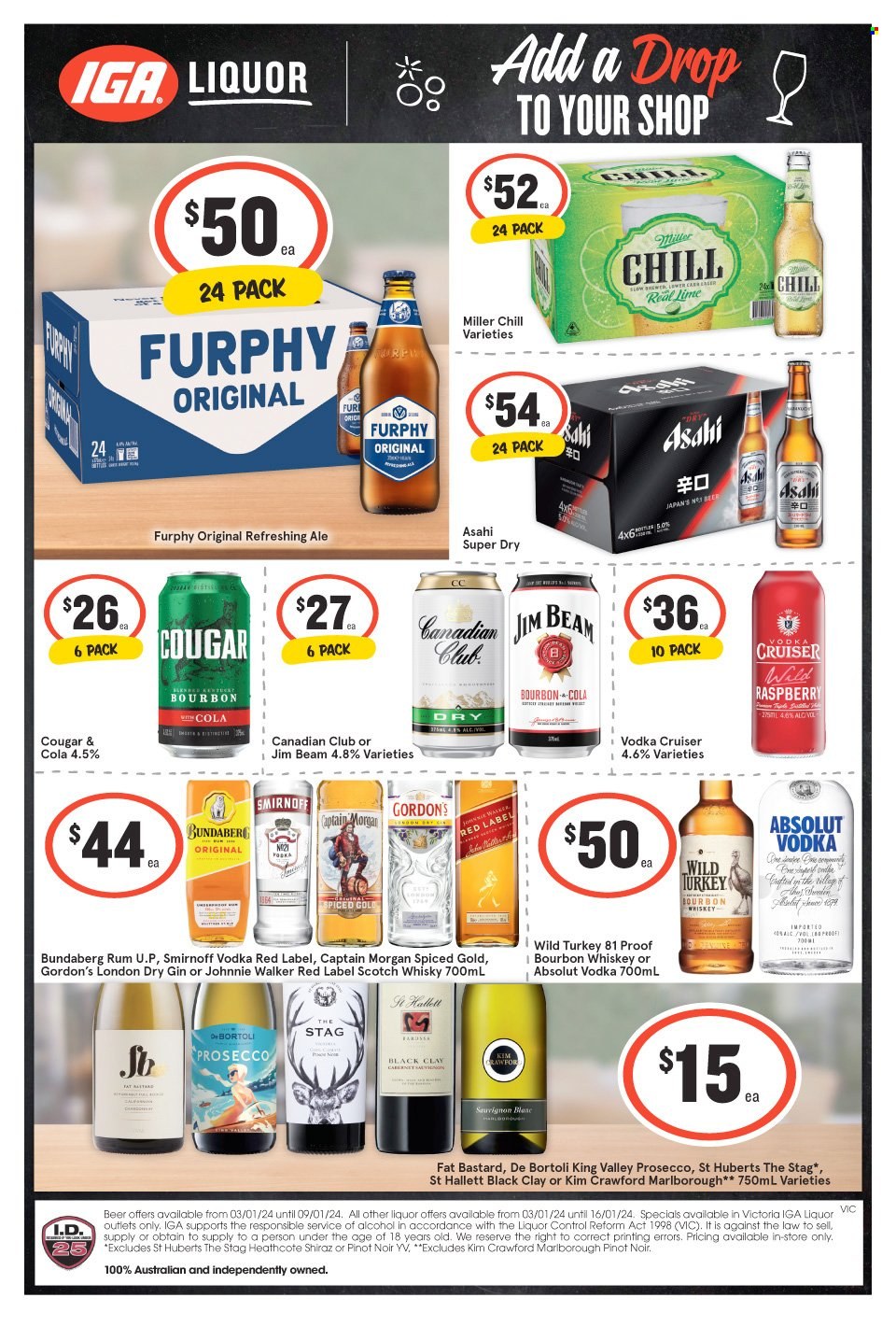 IGA LIQUOR catalogue - 3 Jan 2024 - 9 Jan 2024. Page 1