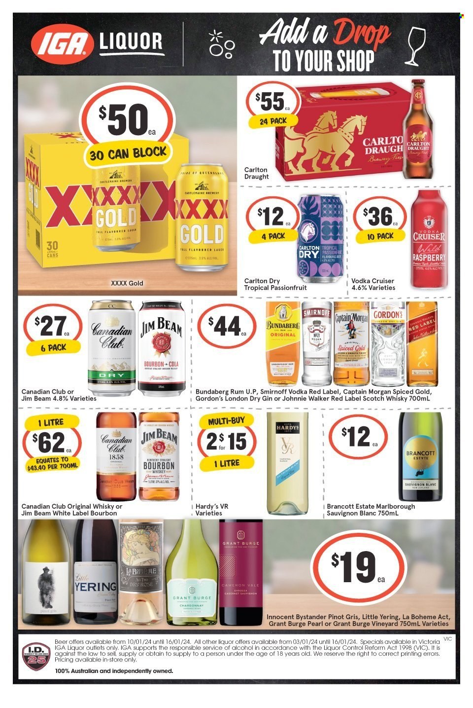 IGA LIQUOR catalogue - 10 Jan 2024 - 16 Jan 2024. Page 1