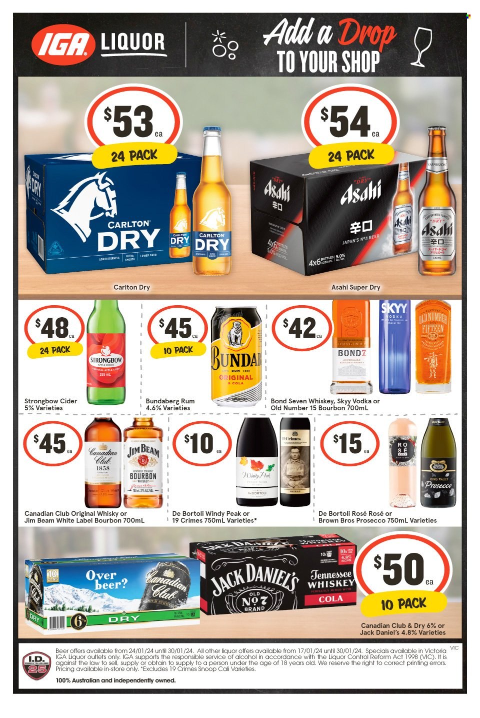 IGA LIQUOR catalogue - 24 Jan 2024 - 30 Jan 2024. Page 1