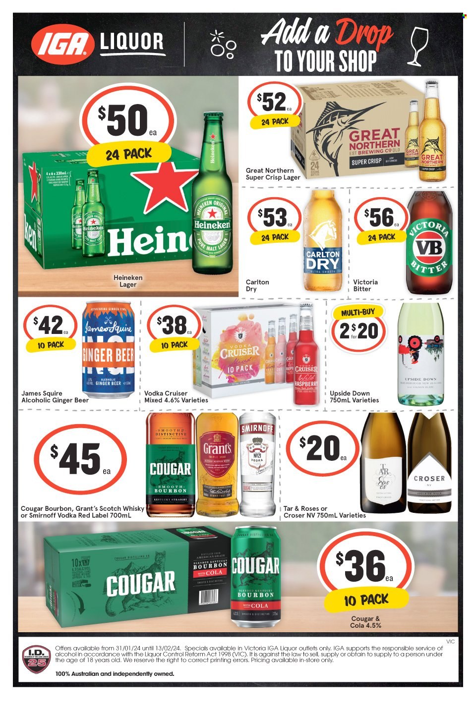 IGA LIQUOR catalogue - 31 Jan 2024 - 13 Feb 2024. Page 1