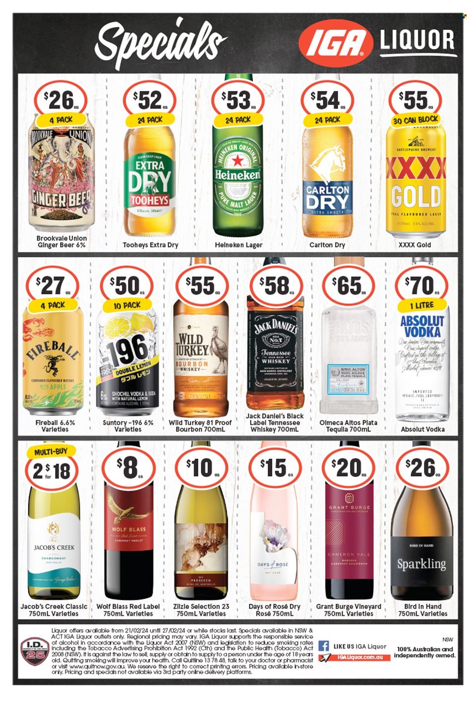 IGA LIQUOR catalogue - 21 Feb 2024 - 27 Feb 2024. Page 1