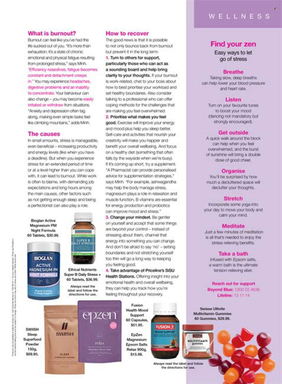 thumbnail - Priceline Pharmacy Catalogue - 22 Feb 2024 - 22 May 2024 - Sales products - Bounce, Swisse, magnesium, multivitamin, Bioglan, dietary supplement, Ethical Nutrients, epsom salt, vitamins. Page 59.