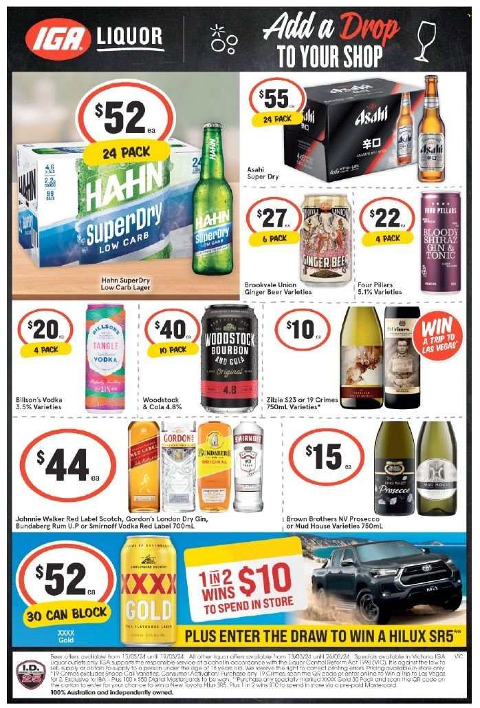 IGA LIQUOR catalogue - 13 Mar 2024 - 19 Mar 2024. Page 1