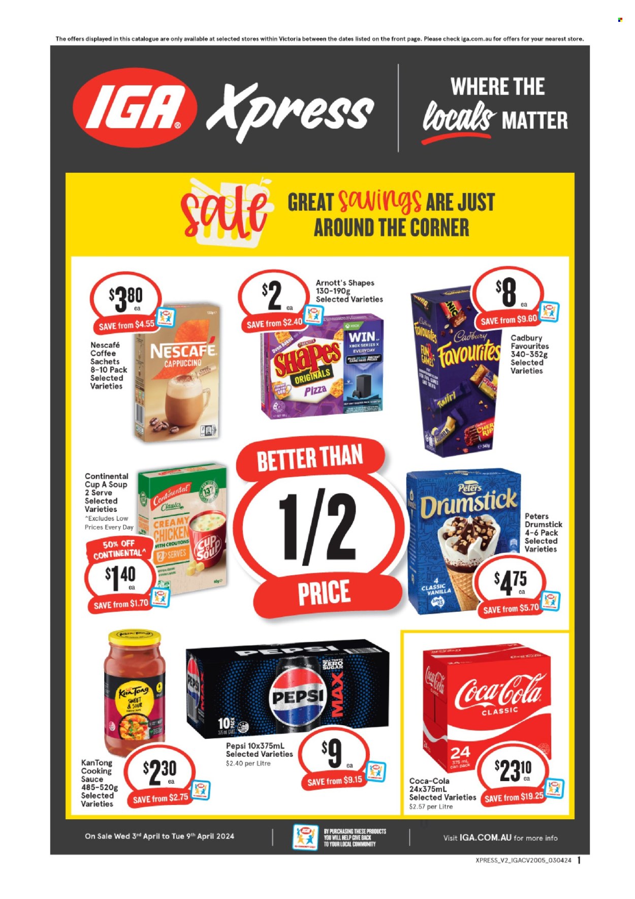 IGA Xpress catalogue - 3 Apr 2024 - 9 Apr 2024. Page 1