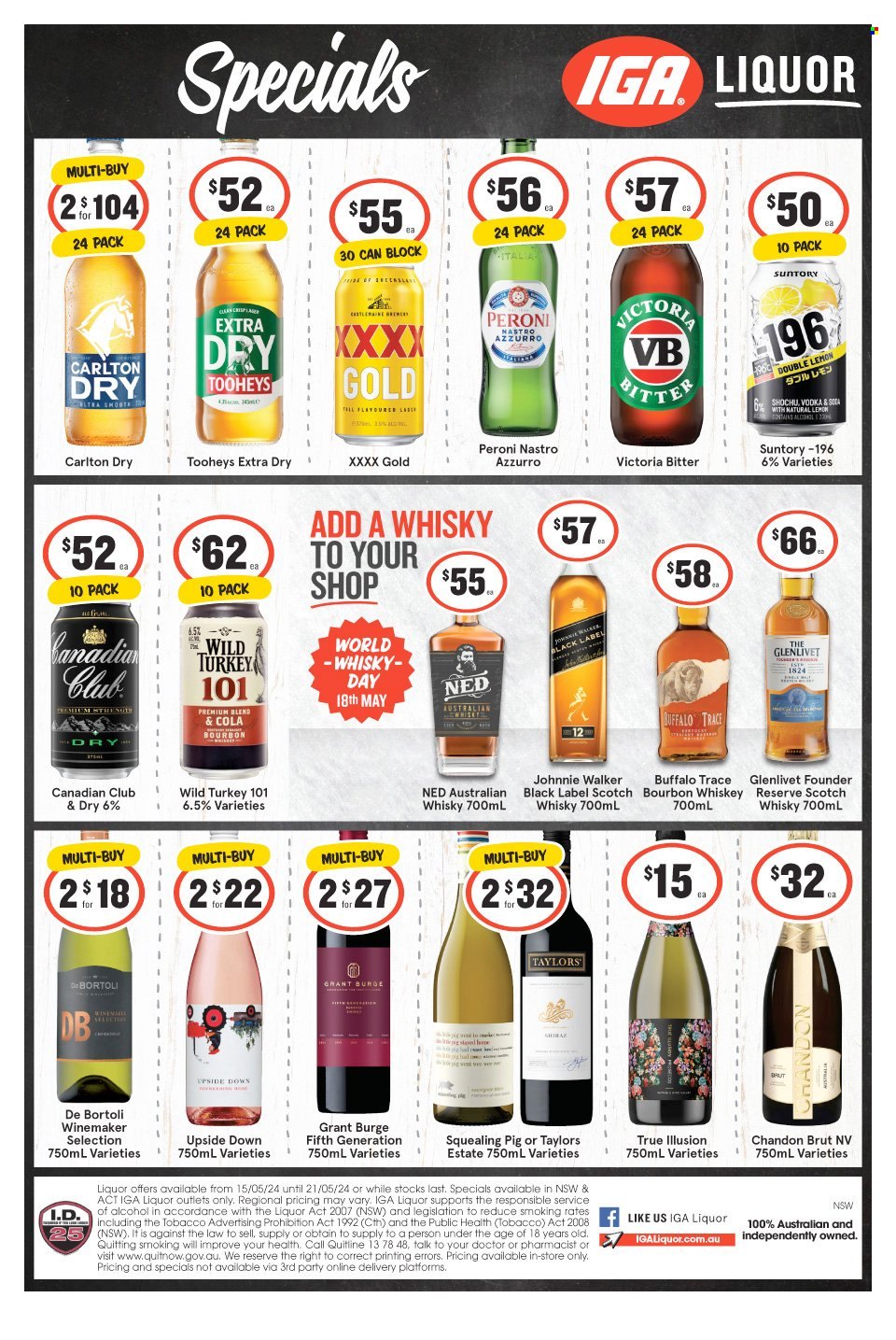 IGA LIQUOR catalogue - 15 May 2024 - 21 May 2024. Page 1