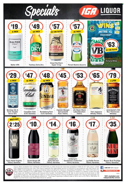 IGA LIQUOR catalogue - 26 Jun 2024 - 2 Jul 2024. Page 1